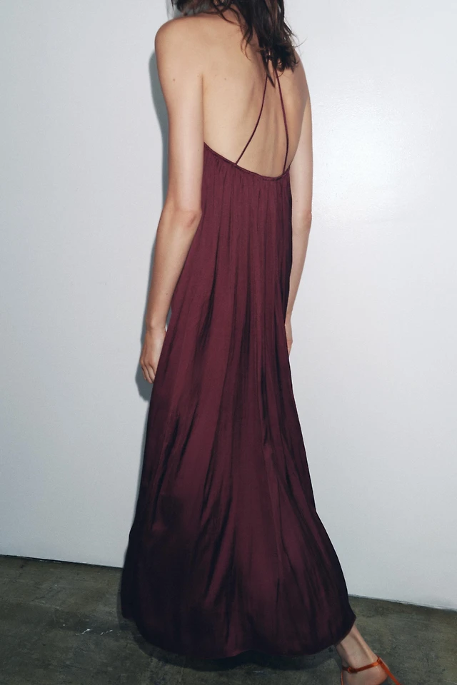 Zara ZW COLLECTION SATIN LONG DRESS at Mall of America in Bloomington, MN