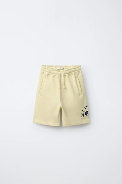 TEXT JOGGING SHORTS