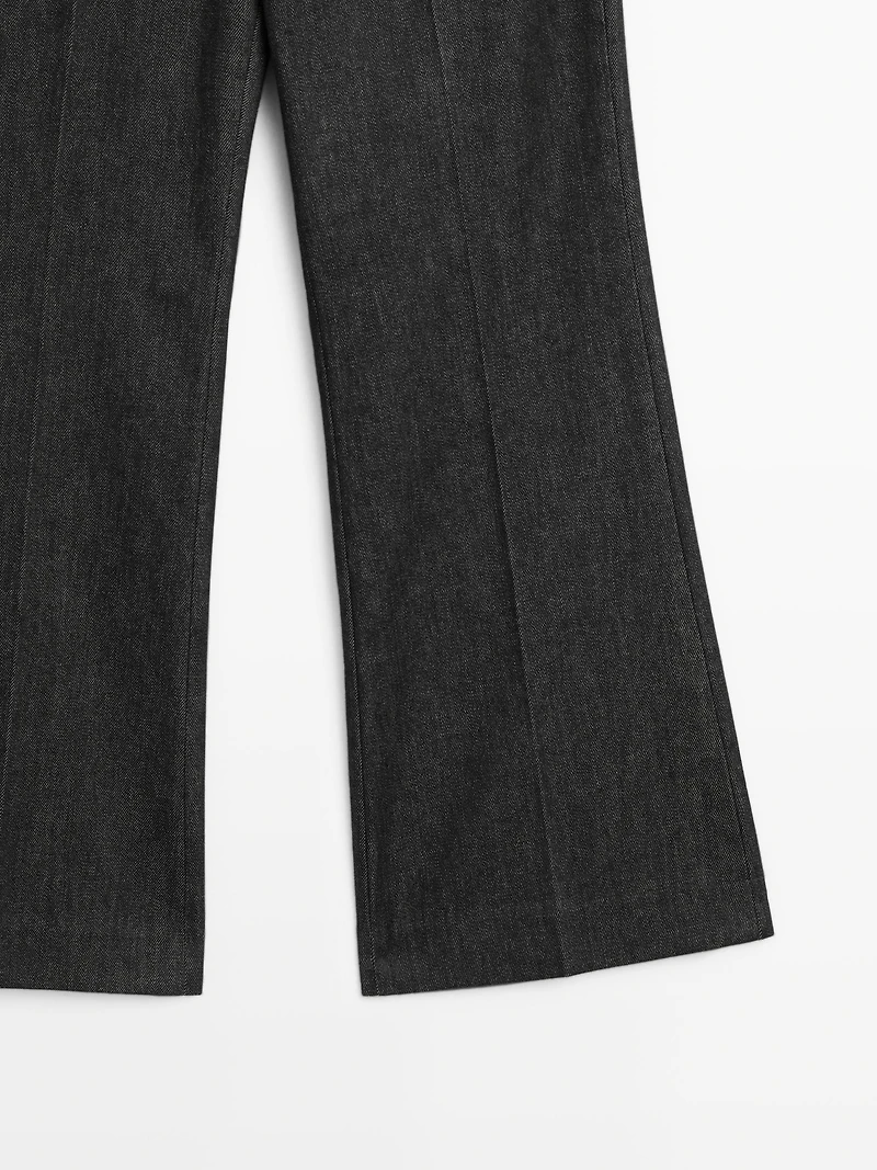 Mid-rise bell bottom jeans