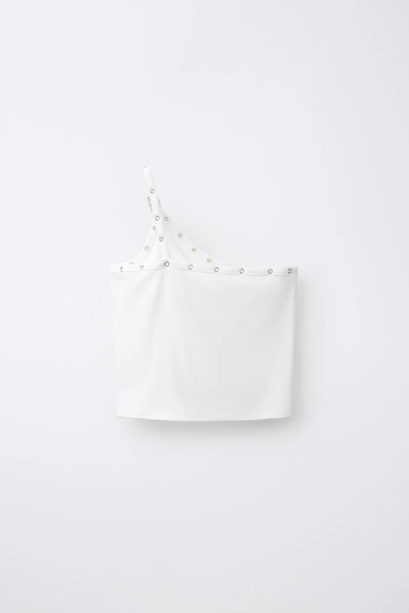 TOP RÉGULIER ASYMÉTRIQUE À BOUCLES