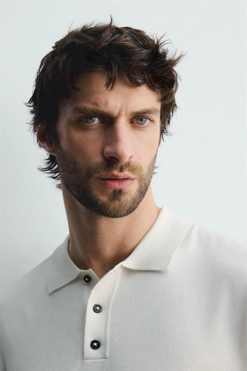 POLO EN MAILLE MÉLANGE VISCOSE