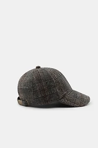 PLAID WOOL CAP