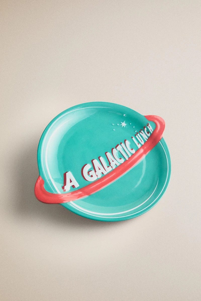KIDS' SPACE STONEWARE PLATE