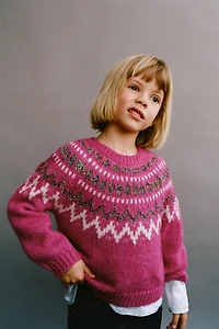 SHINY JACQUARD KNIT JUMPER