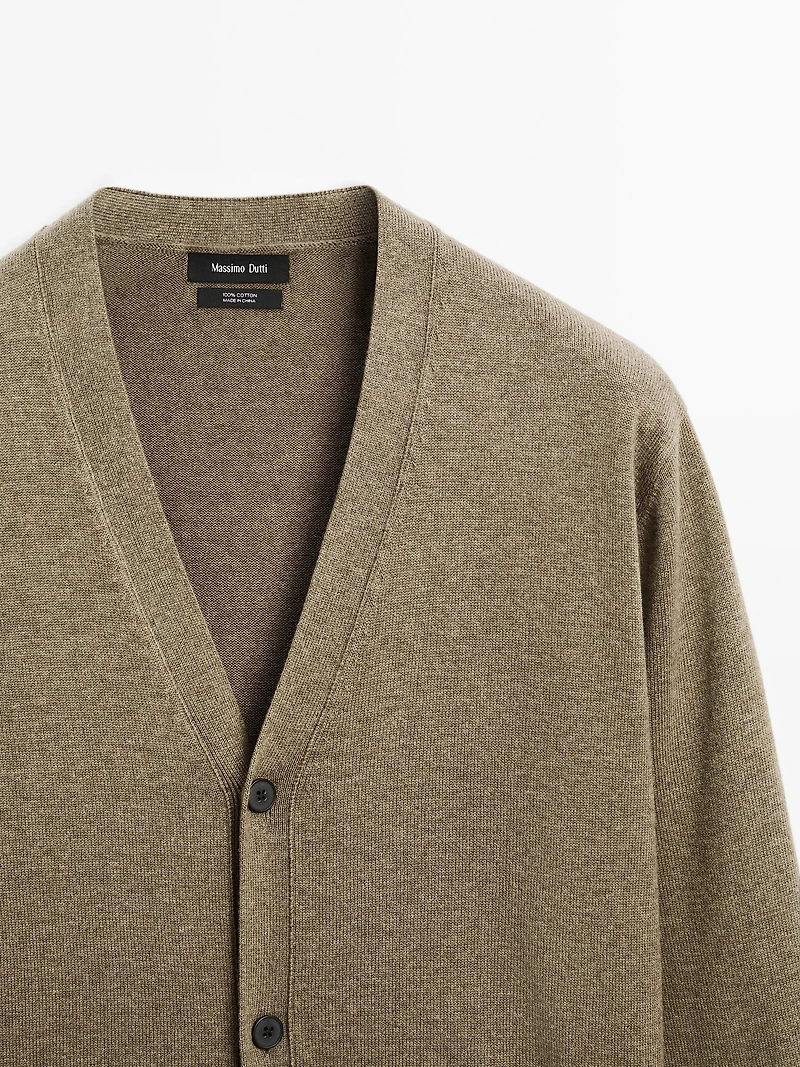 100% cotton knit cardigan