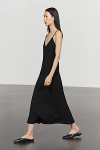 Flowing spaghetti strap midi dress