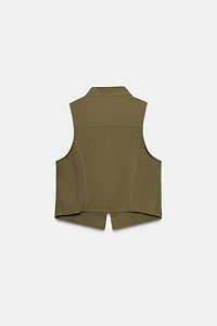 ZIP-UP BUTTON VEST