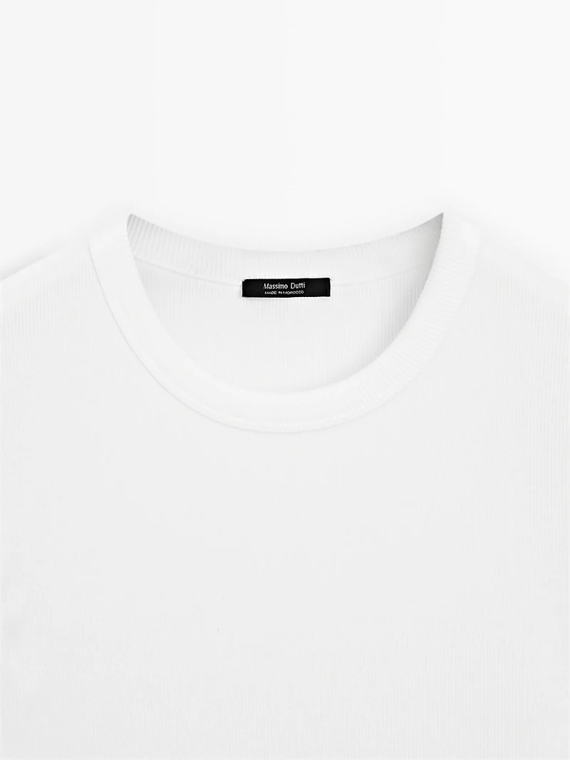 T-shirt manches courtes bord-côte heavy weight