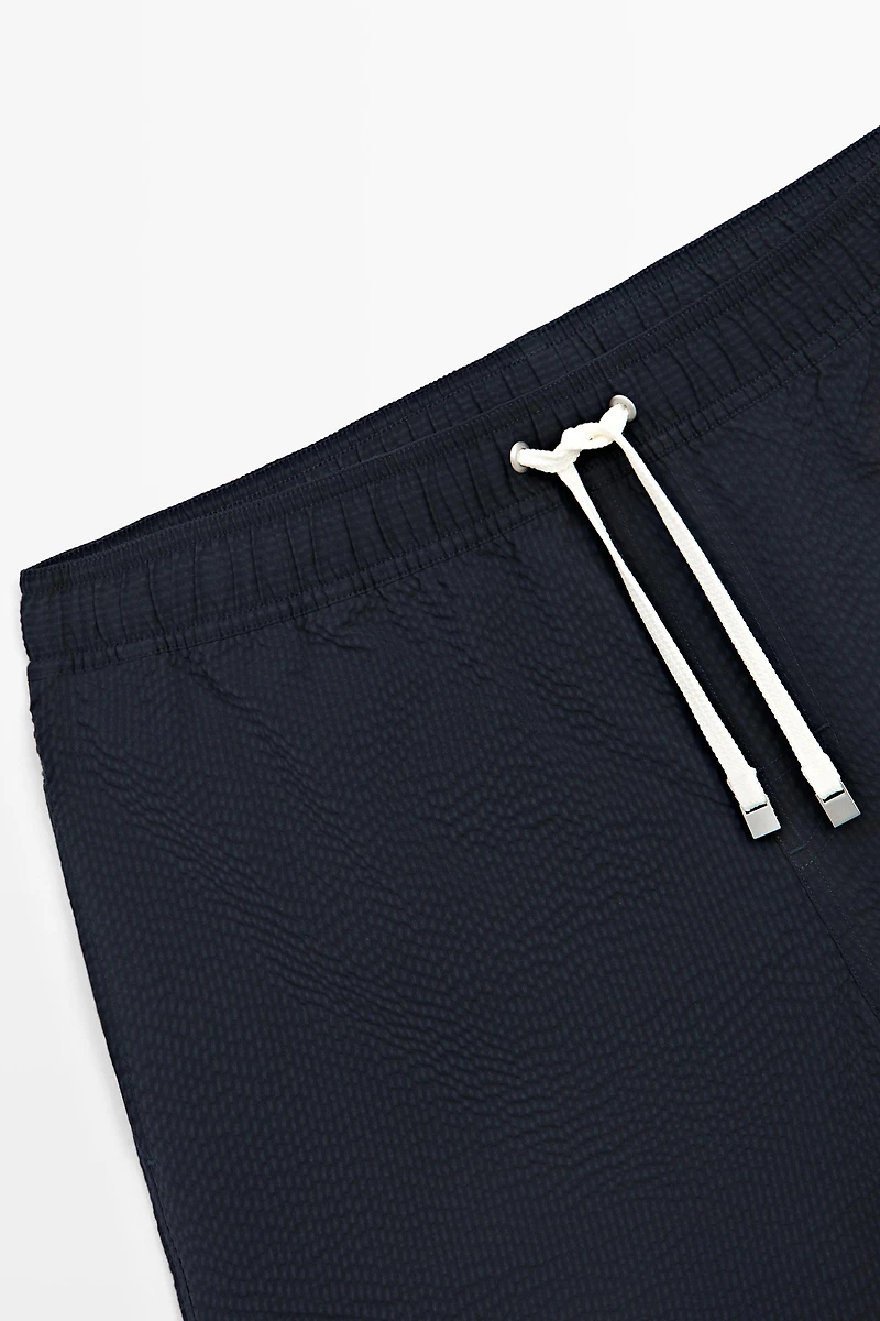 Plain textured swimsuit