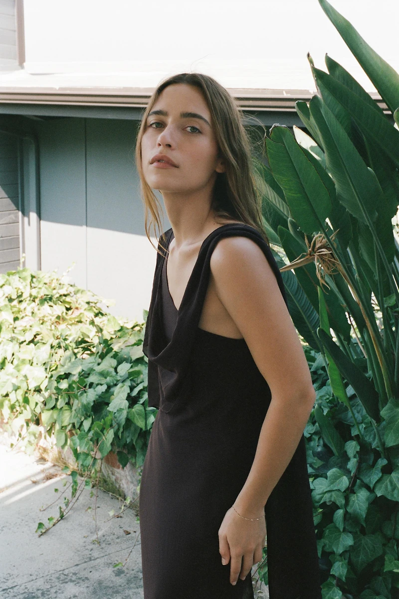 LIMITED EDITION ASYMMETRIC CAPE DRESS