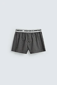 JACQUARD POPLIN BOXERS WITH WAISTBAND