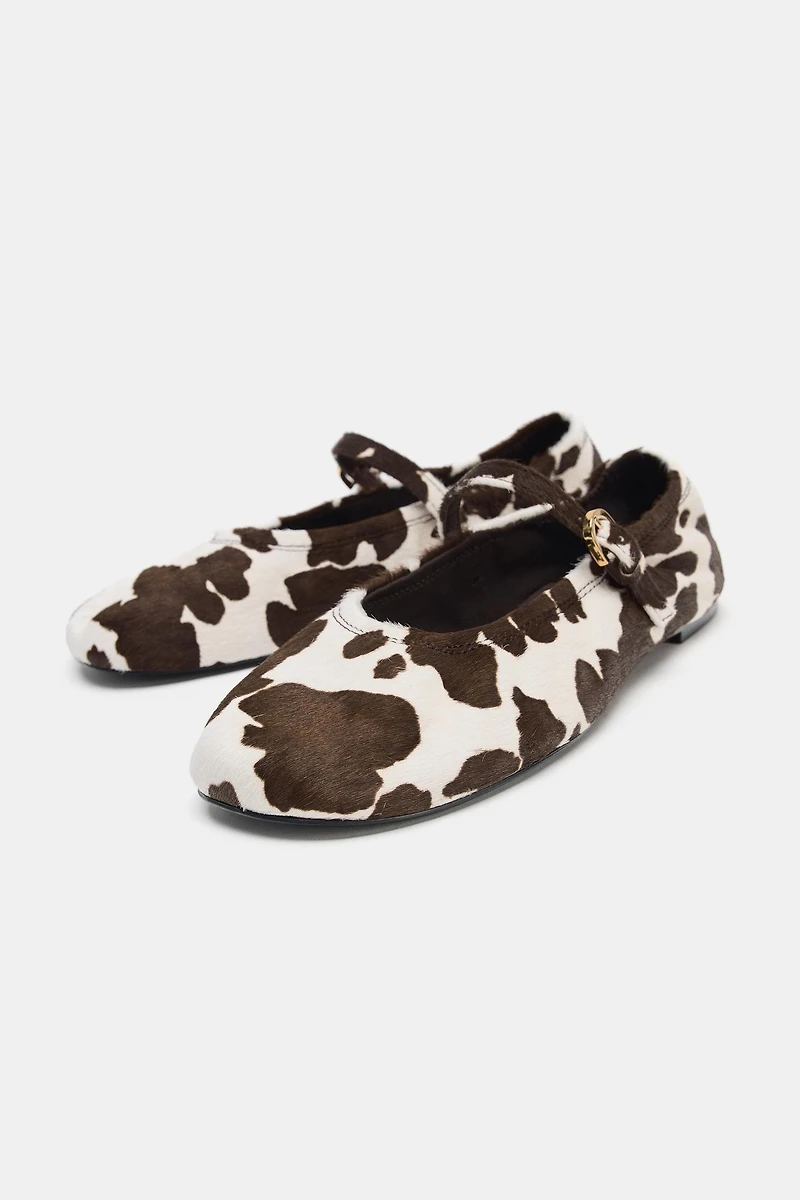 BALLERINES IMPRIMÉES EN CUIR