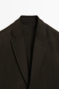 Blazer en laine mélangée tissu double