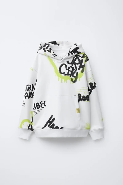 GRAFFITI PRINT SWEATSHIRT
