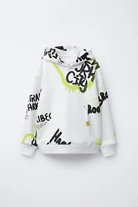 GRAFFITI PRINT SWEATSHIRT