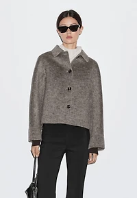 Manteau court chiné