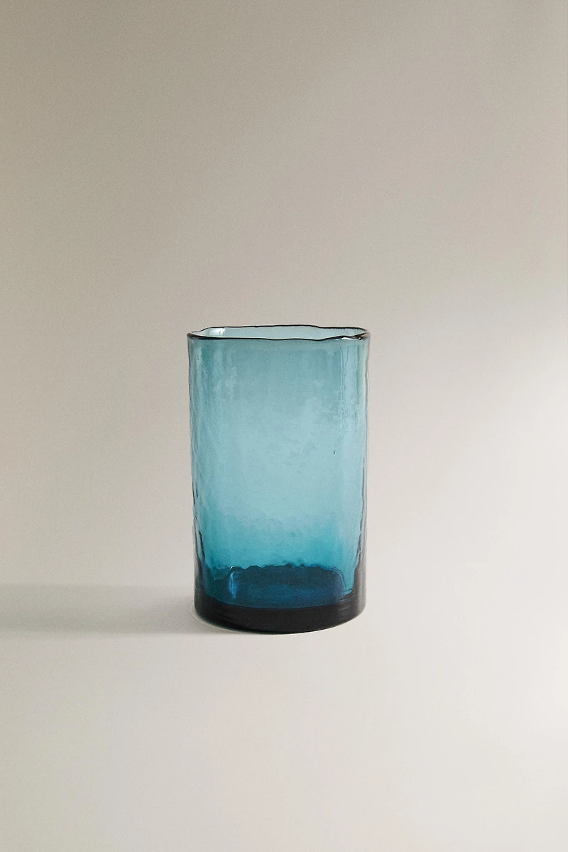 VERRE À EAU EN VERRE TEXTURÉ