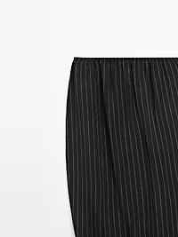 Striped midi skirt with gathered detail - STUDIO