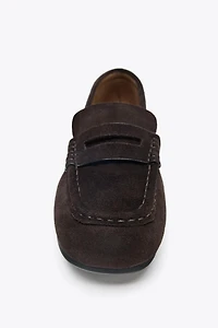 SPLIT LEATHER LOAFERS