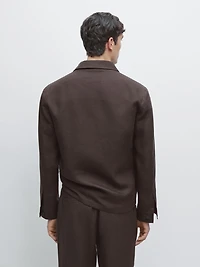 Total look linen overshirt