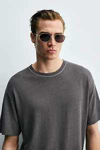 LINEN - VISCOSE T-SHIRT
