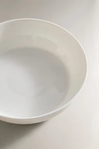 WHITE GLASS SOUP PLATE