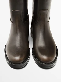 Leather riding boots