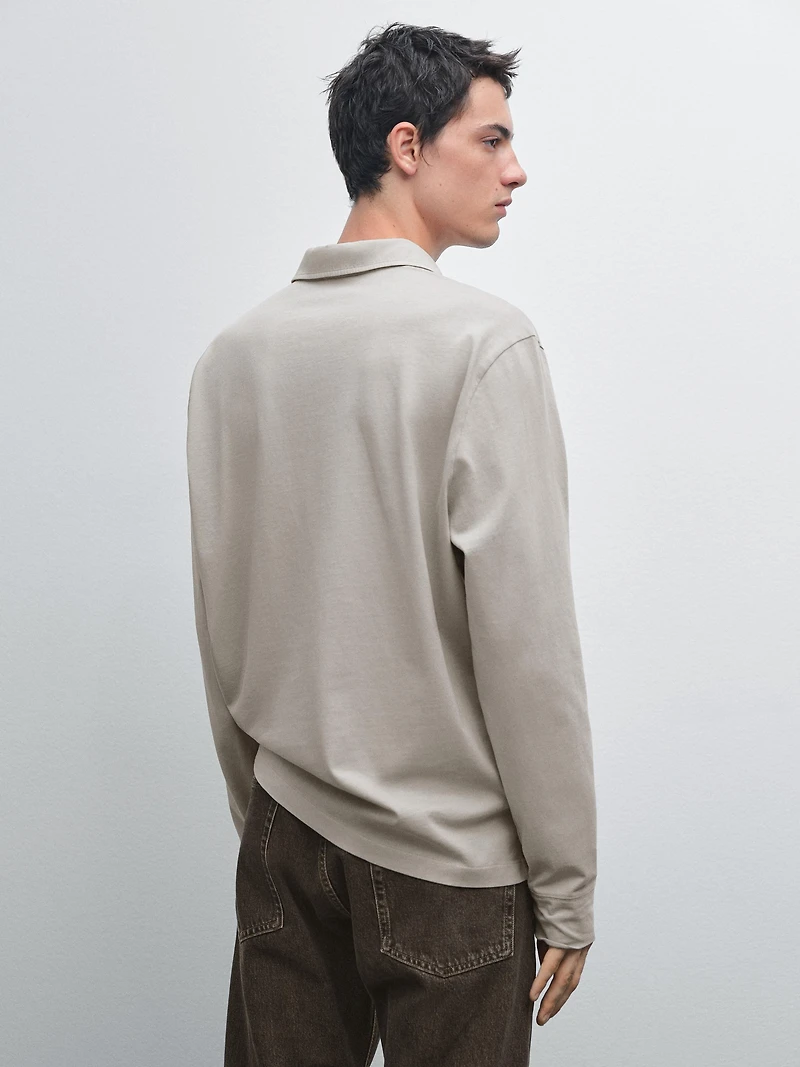 Polo effet usé 100 % coton