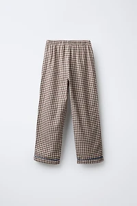 AGES 6-14 / GINGHAM FLANNEL PAJAMAS