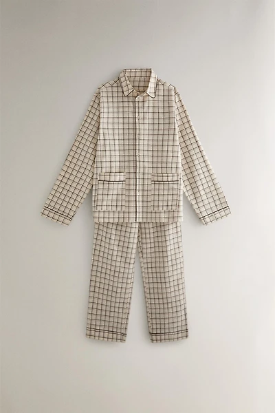 ENSEMBLE PYJAMA COTON CARREAUX NOËL