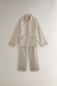 CHRISTMAS CHECK COTTON PAJAMA SET