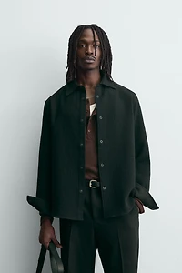 SURCHEMISE RELAXED FIT TEXTURÉE