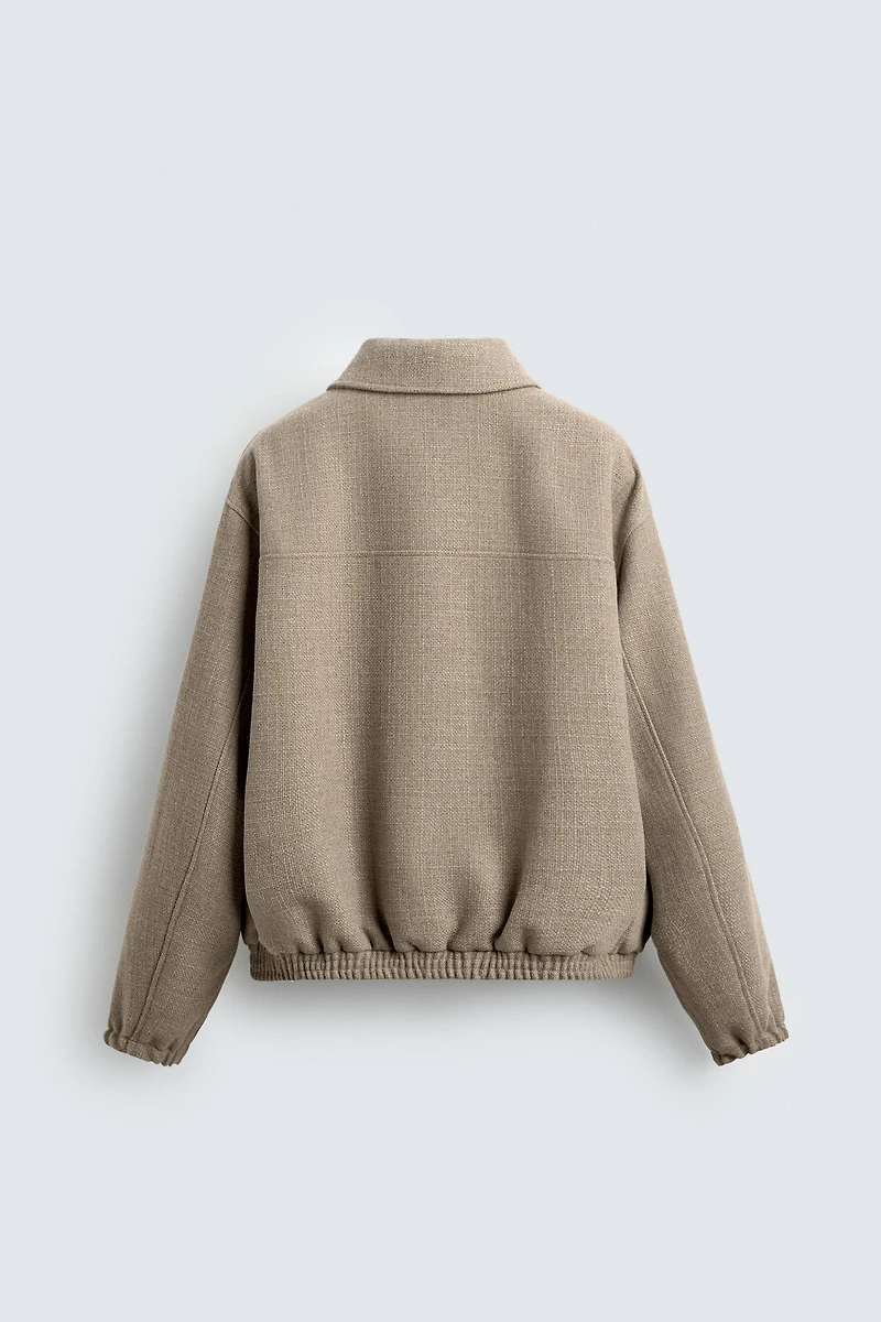 REGULAR FIT TEXTURED JACKET