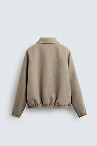 REGULAR FIT TEXTURED JACKET