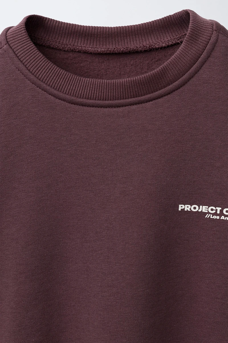 TEXT SWEATSHIRT AND JOGGER SET
