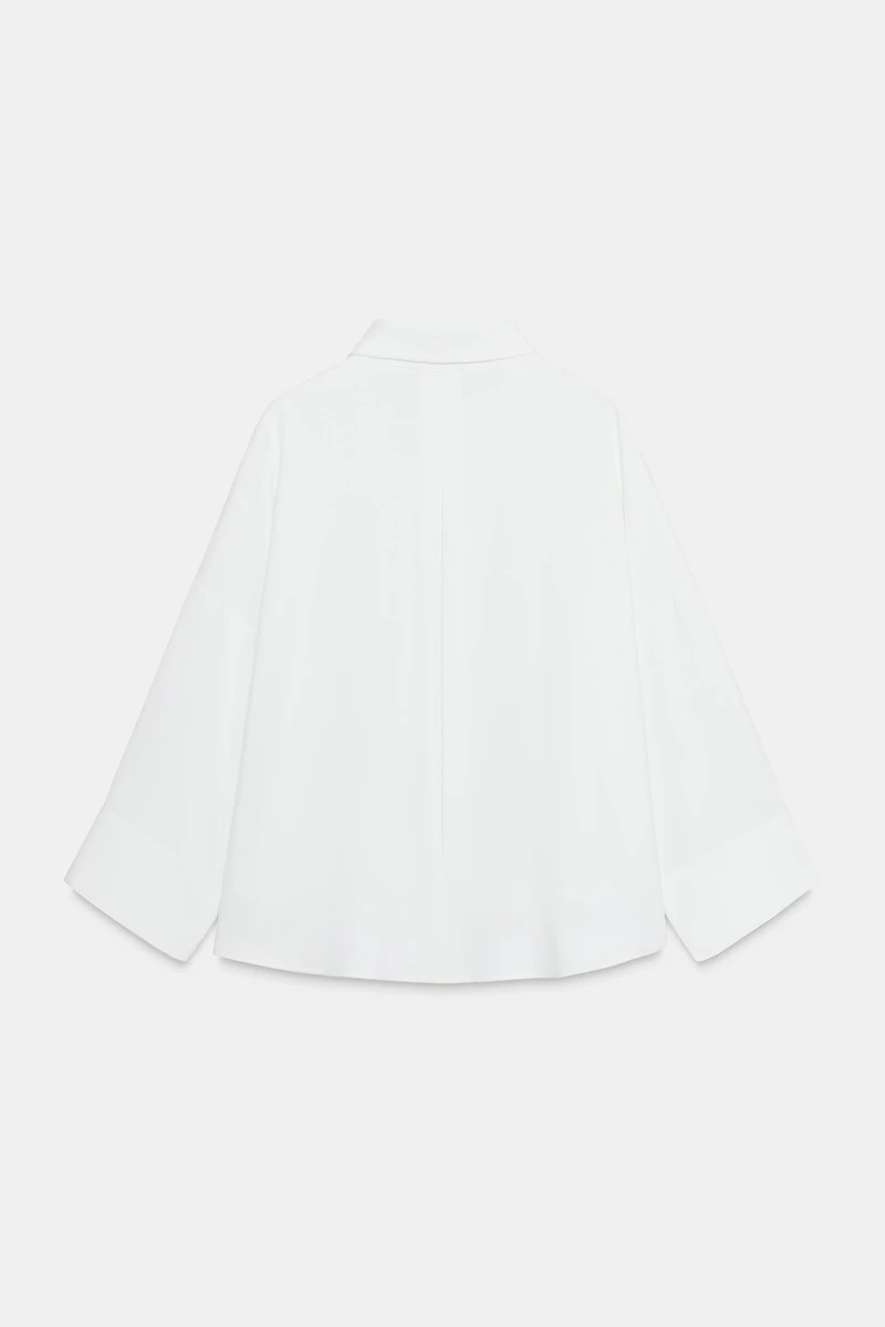 CHEMISE EN CRÊPE PLIS NERVURÉS