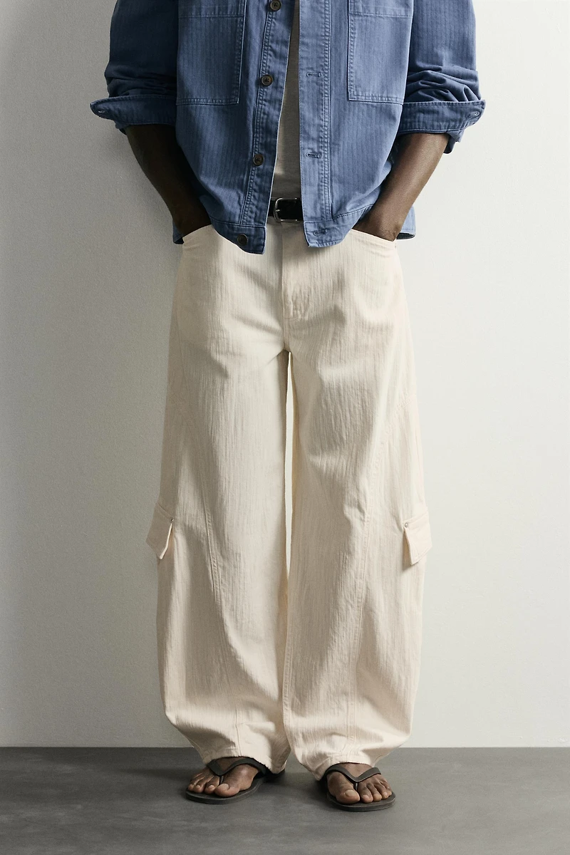 BALLOON FIT CARGO JEANS