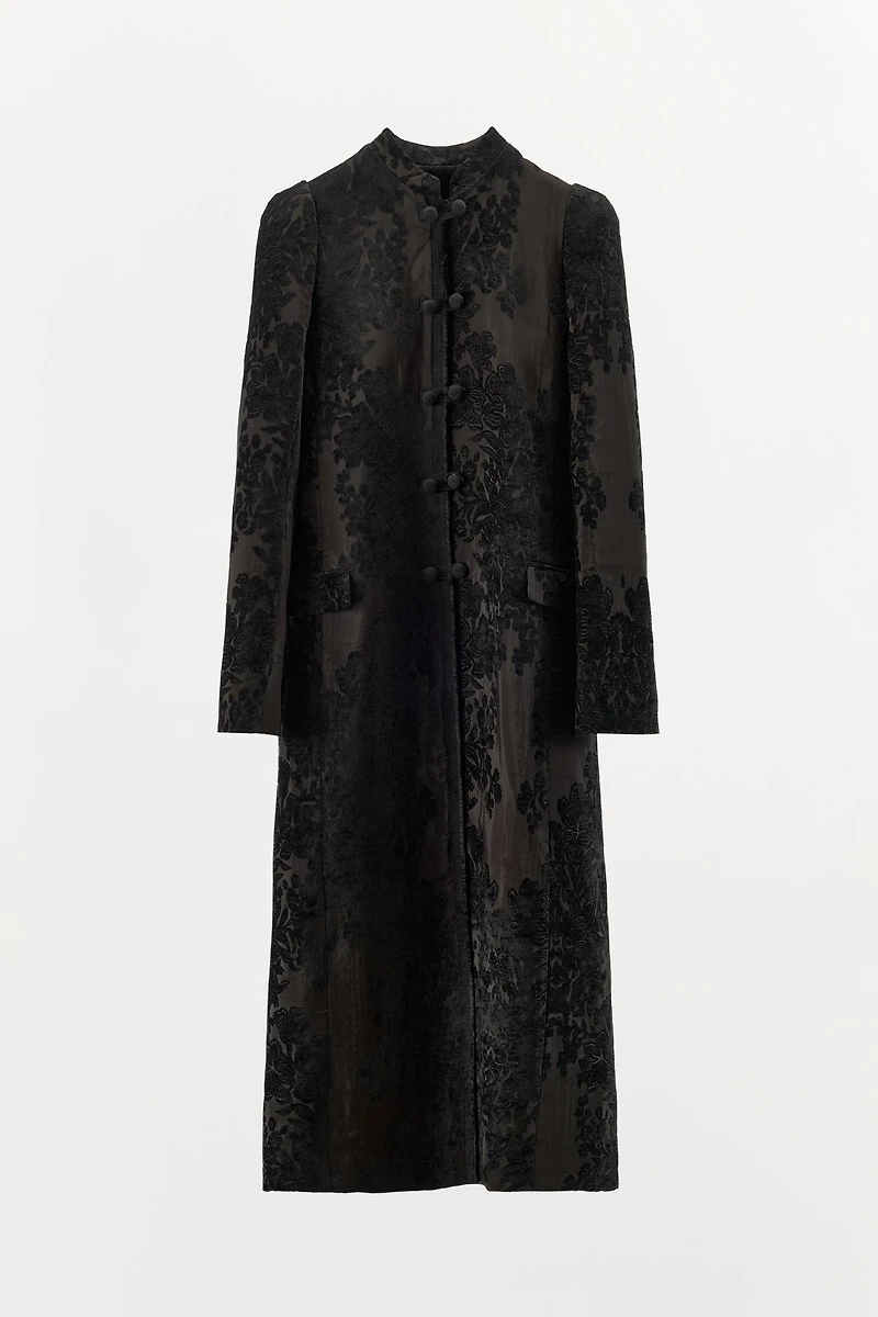 ZW COLLECTION LIMITED EDITION VELVET JACQUARD COAT