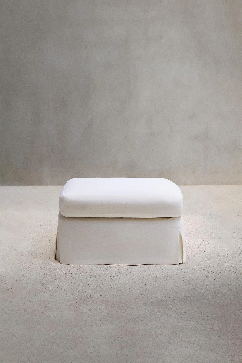 FOOTSTOOL 01 LINEN COVER