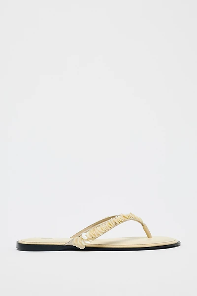 BEADED STRAP SANDALS