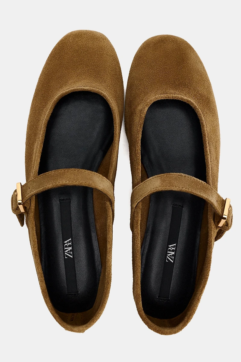 SUEDE BALLET FLATS