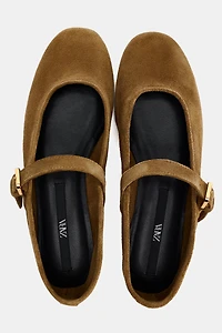 SUEDE BALLET FLATS