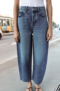 Z1975 HIGH WAISTED BARREL JEANS WITH SEAMS