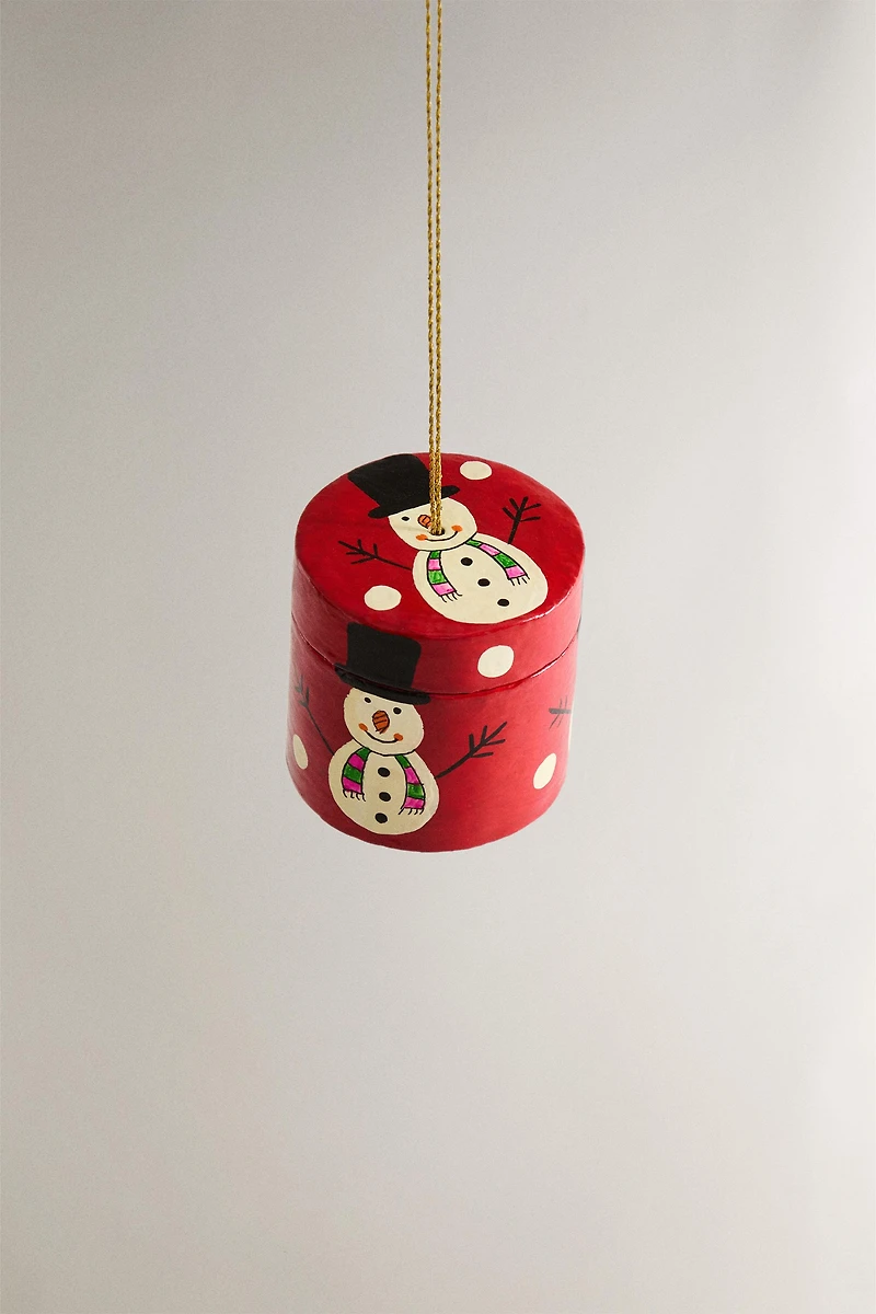 DÉCORATION SAPIN DE NOËL BOÎTE BONHOMME DE NEIGE