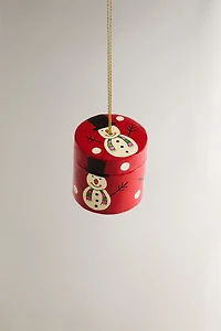 DÉCORATION SAPIN DE NOËL BOÎTE BONHOMME DE NEIGE