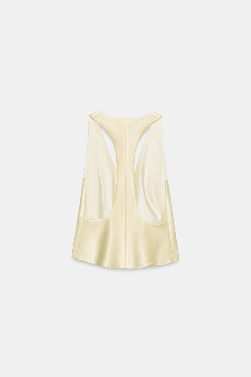 DOUBLE-BREASTED SATIN VEST