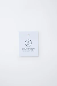 WATER REPELLENT PUFFER COAT WITH LABEL