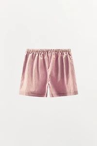 STRIPED SHORTS WITH COTTON