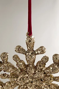 SHINY SNOWFLAKE CHRISTMAS TREE ORNAMENT