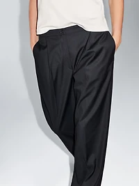 Pantalon à pinces et taille élastique